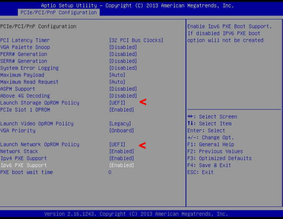 Storage option rom uefi driver что это